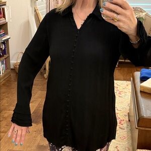 Black 24 Button-Up Soft Surroundings Blouse